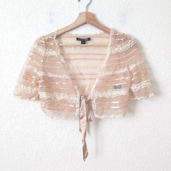 Betsey Johnson Tops - Vintage Y2K 90s Betsey Johnson Top Womens 2 XS/S Lace Babydoll‎ Coquette Shawl